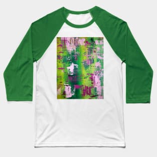 Green Oink Abstract Baseball T-Shirt